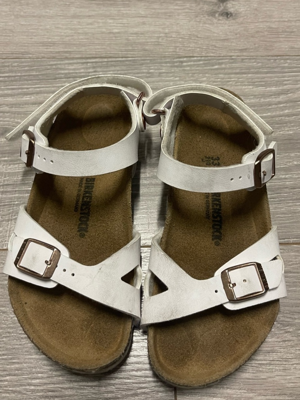 Girls White Birkenstocks